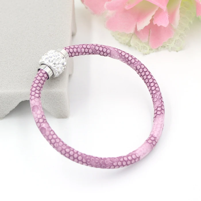 1 шт. Новый магнитный браслет из искусственной кожи с кристаллами | Украшения и