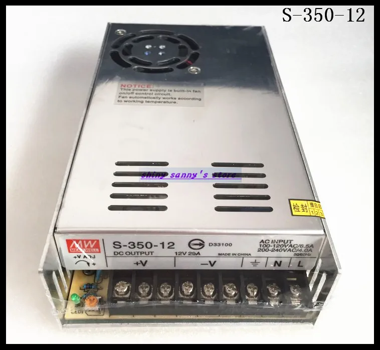 1 шт. S-350-12 350 Вт 12 В 29A преобразователь переменного тока в постоянный ток, новый бренд импульсного источника питания с одним выходом