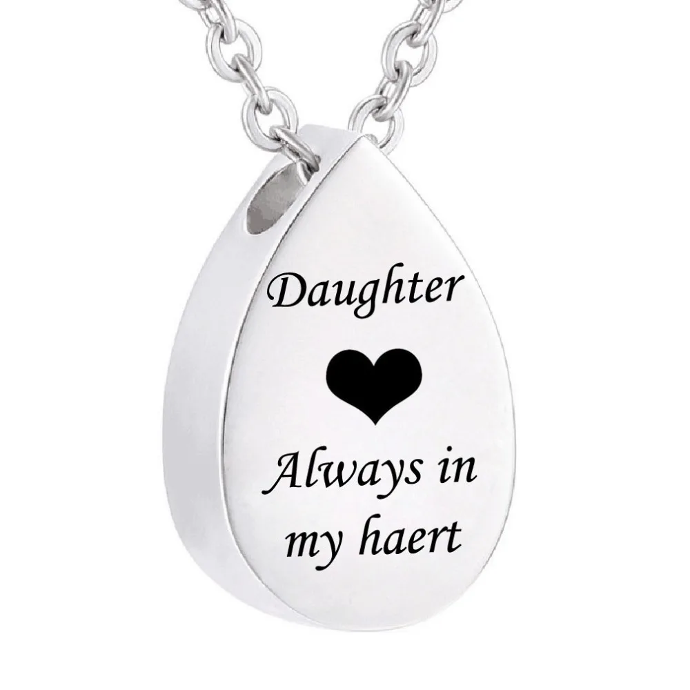Memorial Jewelry Pendant For Ashes High Quality Silver Tone Tear Drop Cremation Urns for Dad Mom Grandma Husband | Украшения и