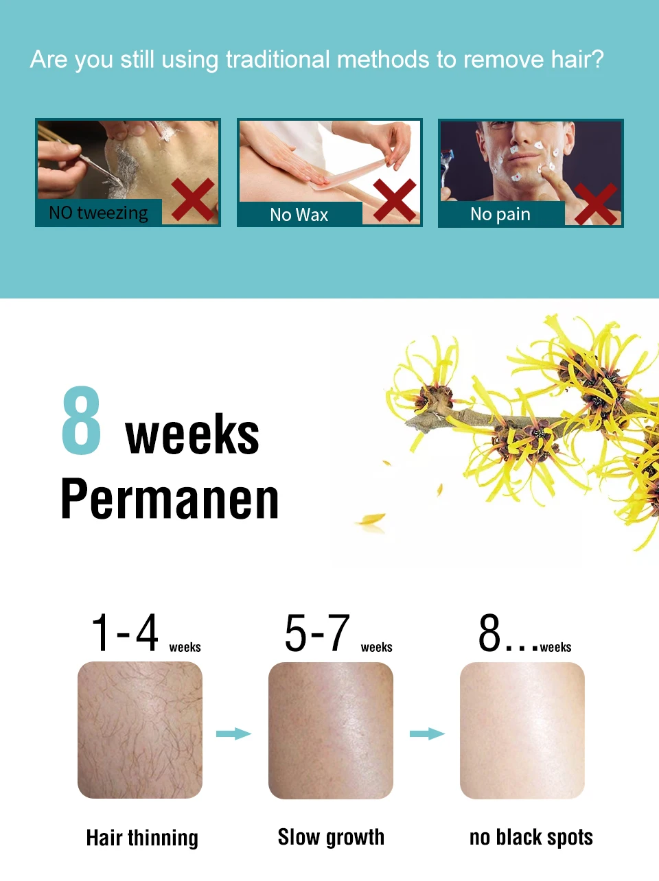 Жидкий спрей для безболезненного удаления волос ингибитор восстановления роста