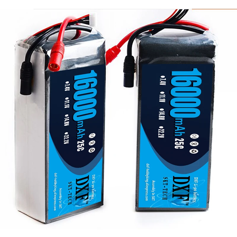 2017 DXF Хорошее качество RC Lipo батарея 16000mAh 14 8 V 4S 25C max60C для радиоуправляемого