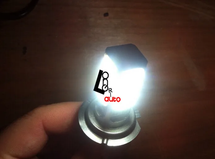 Бесплатная shipping-2X высокомощная лампа H7 Белый COB LED DRL противотуманная