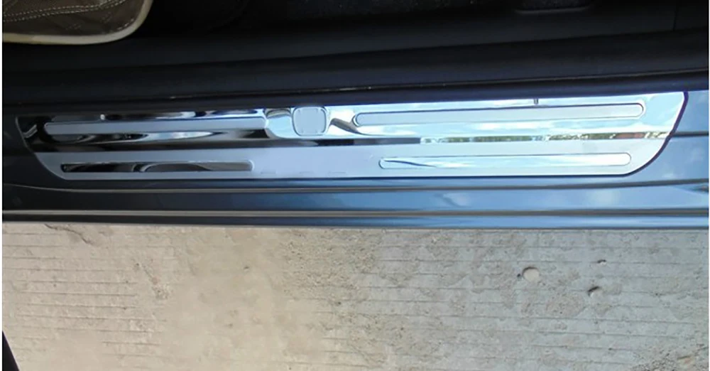Для Honda Fit 2009 2010 2011 2012 2013 Нержавеющая сталь порога протектор педали Накладка для автомобиля Стайлинг 4 шт. AITWATT
