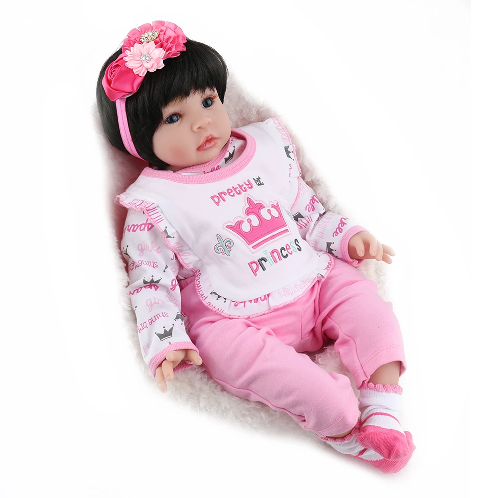 Кукла NPK Baby reborn 50 см кукла принцессы для девочек силиконовая виниловая мягкая