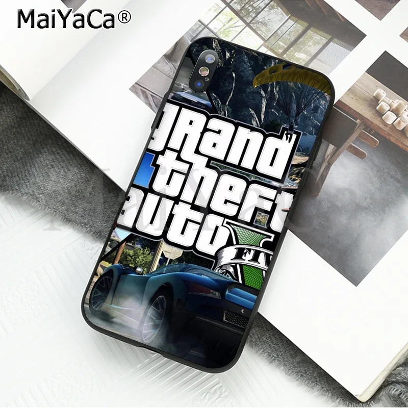 A13 MaiYaCa rockstar gta 5 Grand Theft новое поступление черный чехол для телефона для Apple iPhone 8 7 6 6S Plus X XS MAX 5 5S SE XR - Цвет: A13