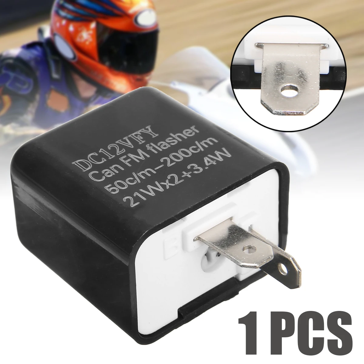 Mayitr 1 шт. Пластик металлический мотоцикл Регулируемый 2 PIN мигалкой реле 12V