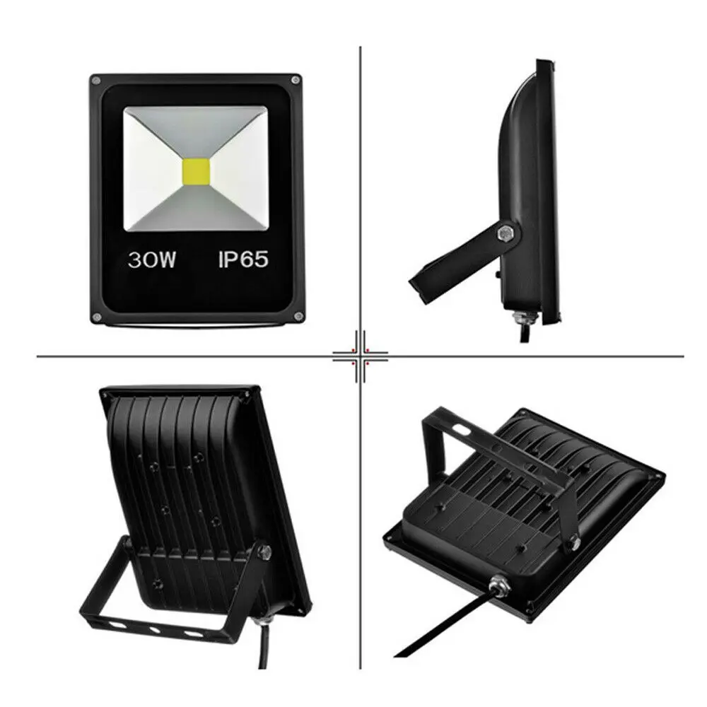 Светодиодный прожектор 10 W/20 W/30 W/50 W AC 85 V-265 V IP65, профессиональная лампа для наружного освещения, настенный прожектор, водонепроницаемый