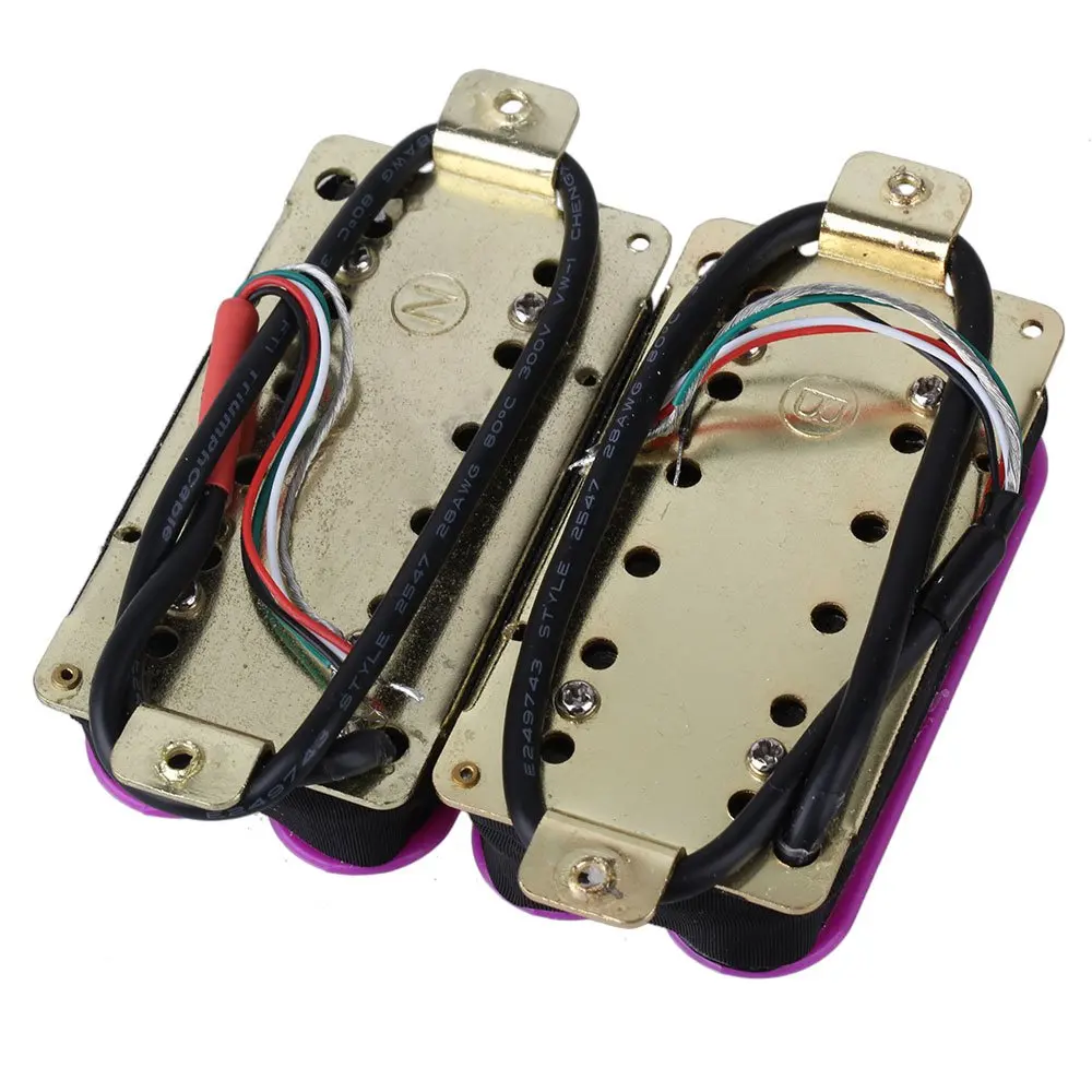 Purple High Output Invader Humbucker Ceramic Magnet Electric Guitar Neck Bridge Pickup Set | Спорт и развлечения