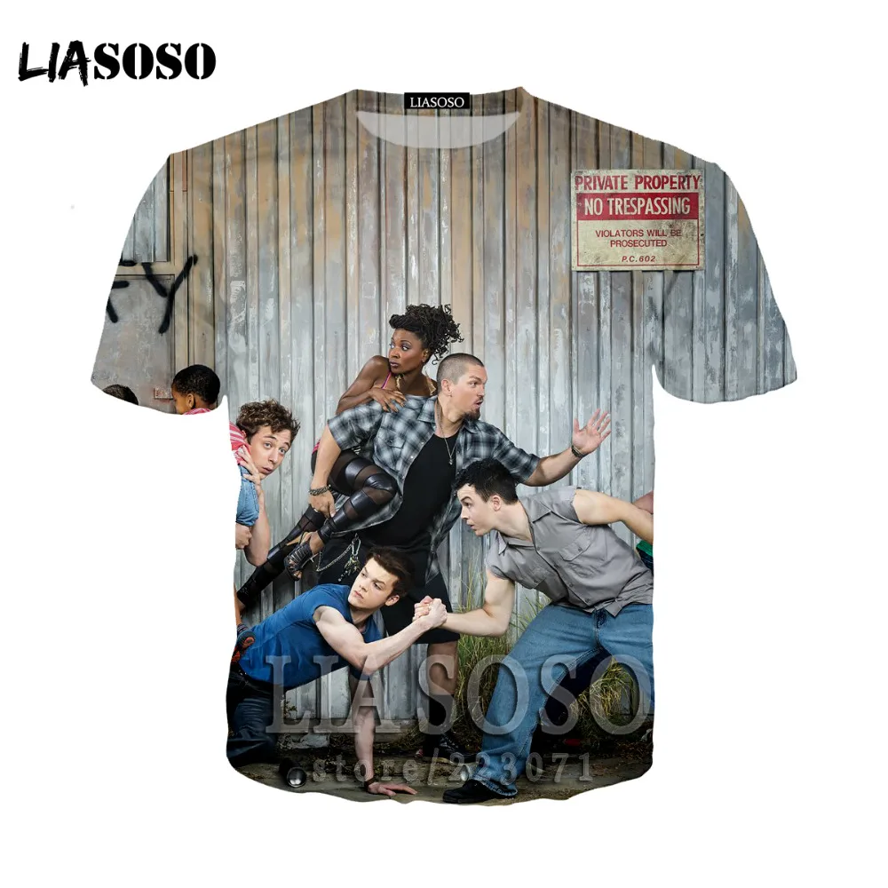 LIASOSO 3D печати Футболка Bianco бесстыжие Divertenti футболка donne Lettera Swag Хип хоп рэп большие