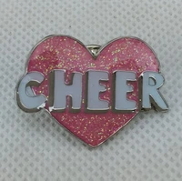 cherry glitter powder metal pinslapel pins 2 86cm iron with nickel plating 1pcs butterfly button on back customized moq 50pcs