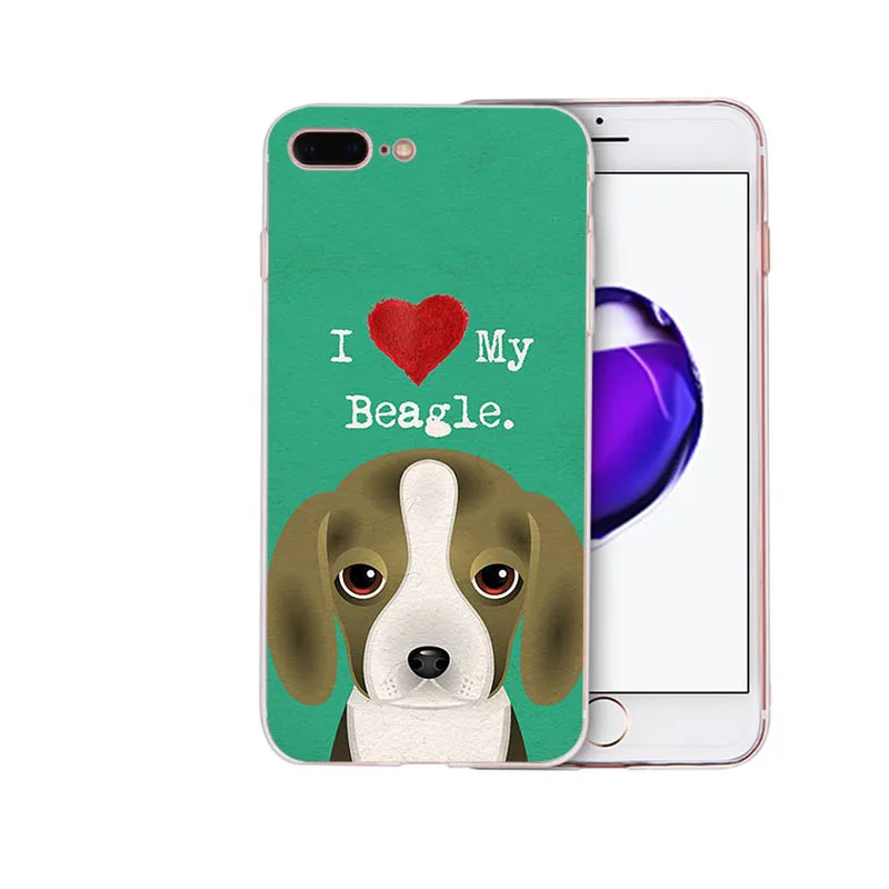 IMIDO I Love My Dog ТПУ Черный чехол для телефона Iphone 6 6S 6PLUS PLUS 7 8 7PLUS 8PLUS X XS XR XSMAX 5 5S SE |