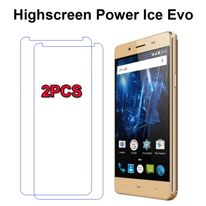 Power Ice Evo 2 шт пленка из закаленного стекла для высокого экрана power Ice/Evo 5,0 дюймов 9H 2.5D Защита экрана для высокого экрана power Rage Evo чехол стекло - Цвет: Power Ice Evo