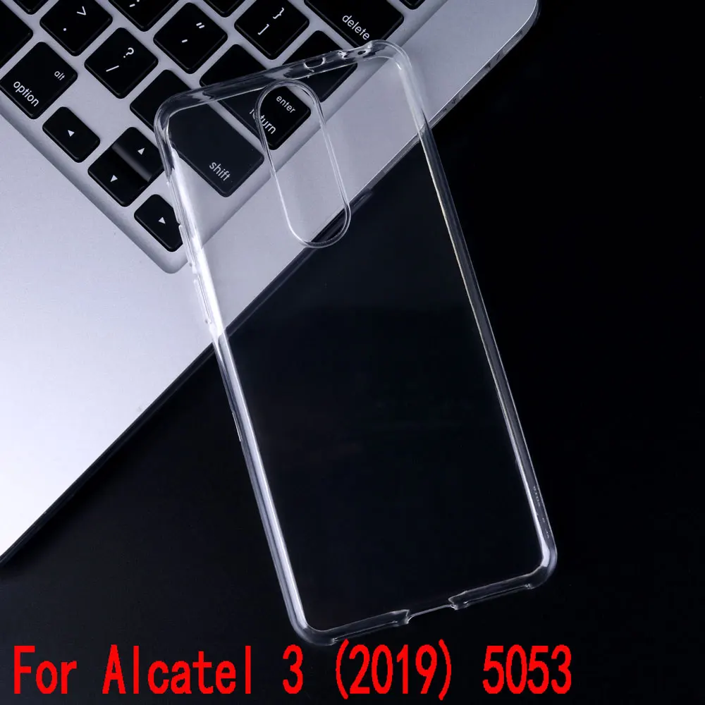 Для Alcatel 3() 5053 корпус прозрачный чехол TPU Силиконовый Мягкий противоударный Alcatel 3() Подходит чехол на заднюю панель телефона