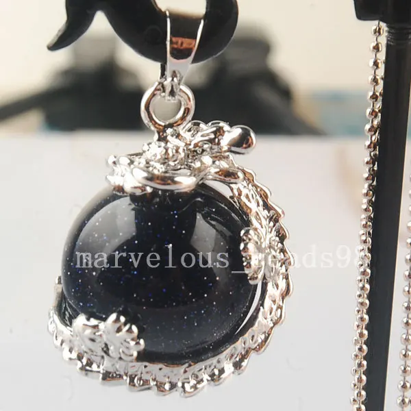 Бесплатная доставка модные ювелирные изделия ожерелье с синим золотым камнем