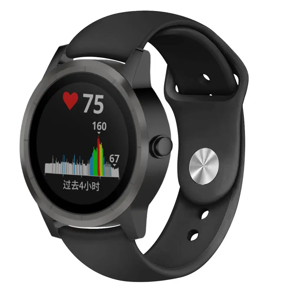 Ремешок для часов мягкий силиконовый ремень браслет для Garmin Vivoactive3 Vivomove HR Смарт часы браслет