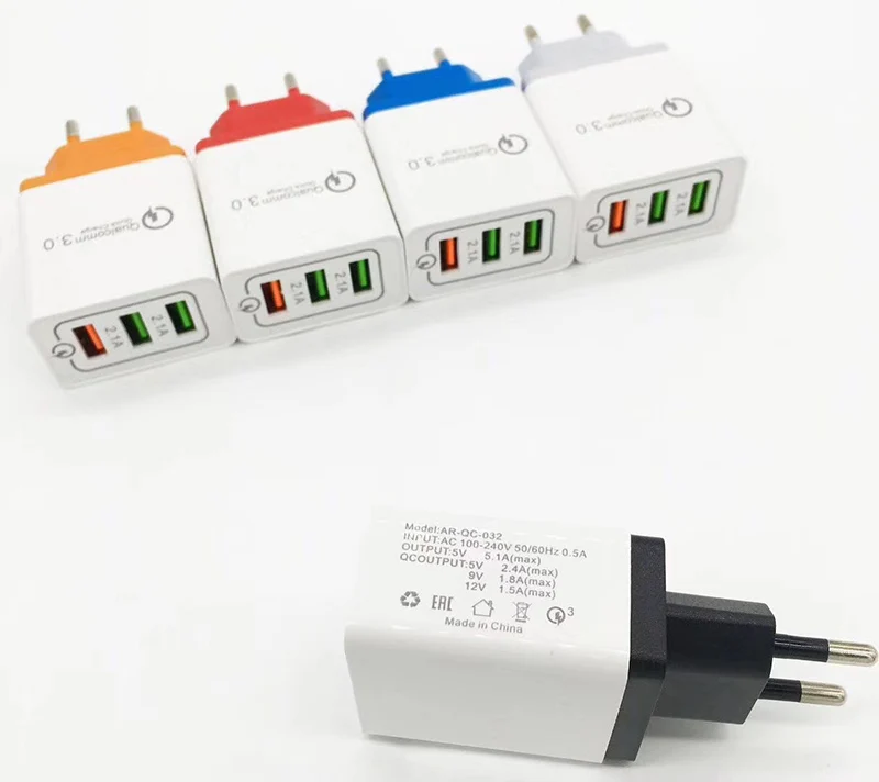 Быстрая зарядка 3 0 2 USB зарядное устройство 5.1A Max для iPhone Xiaomi samsing Huawei QC быстрой
