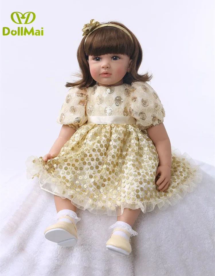 

60 см, ручная работа, мягкие силиконовые Reborn Реалистичная кукла винил моделирование Новорожденный ребенок принцесса куклы игрушки для детей...