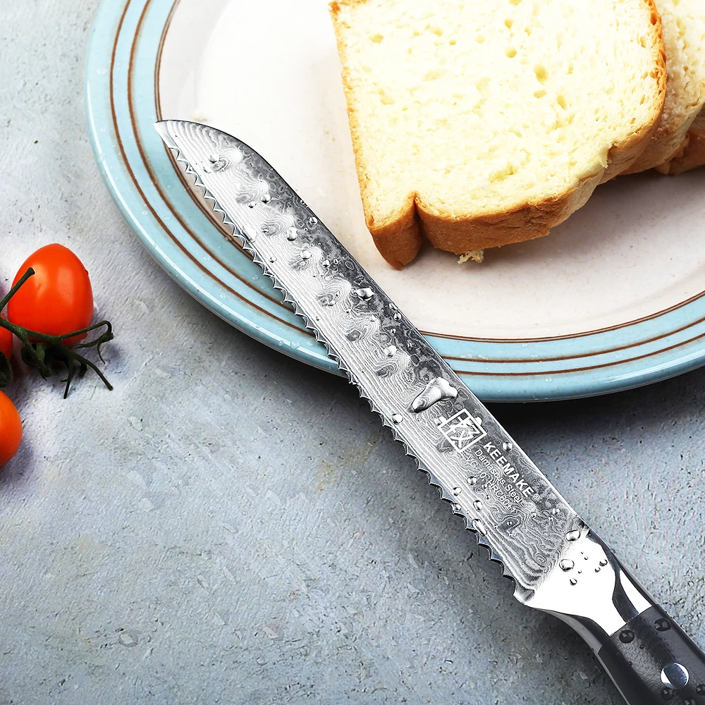 KEEMAKE 8 &quotнож для хлеба кухонные ножи японский Дамаск высокое качество VG10 сталь
