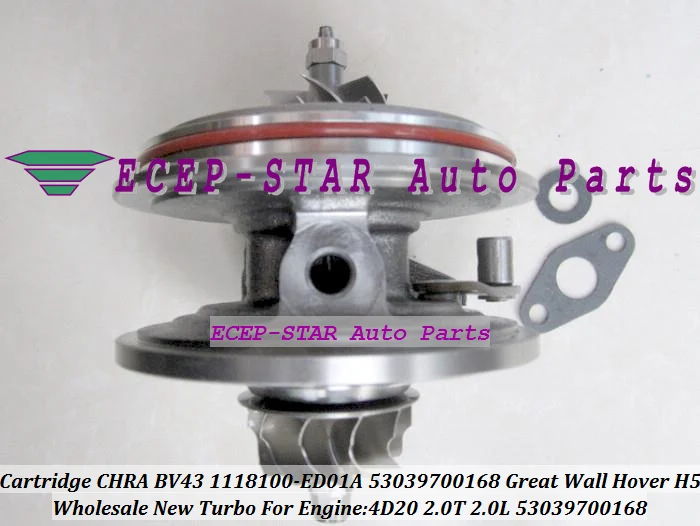 

Turbo Cartridge CHRA BV43 168 53039700168 53039880168 1118100-ED01A 1118100ED01A For Great Wall GW Auto Hover H5 2.0T 4D20 2.0L