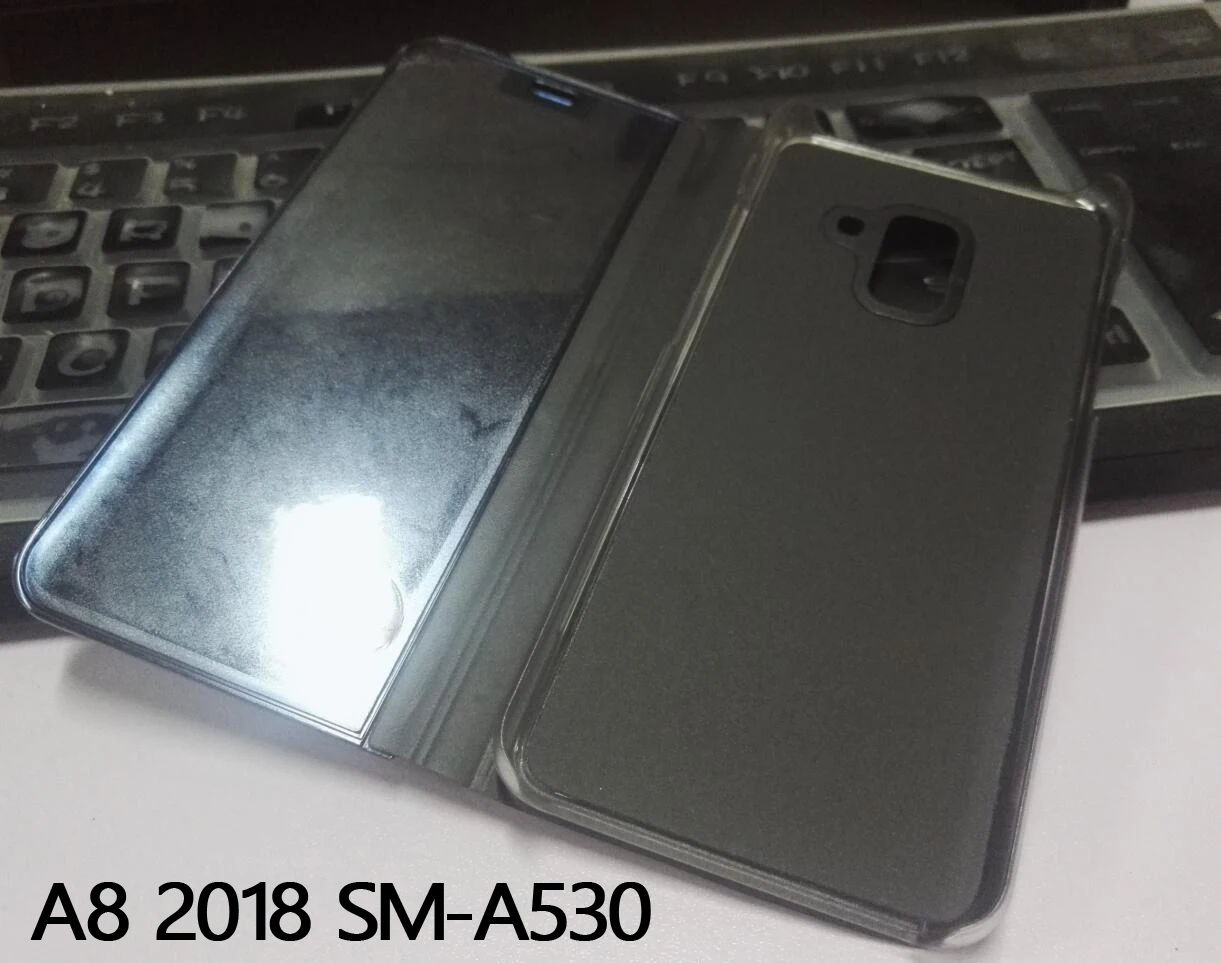 Зеркальный чехол для Samsung Galaxy A8S SM-G8870 флип-Чехлы кожаный + пластиковый защитный
