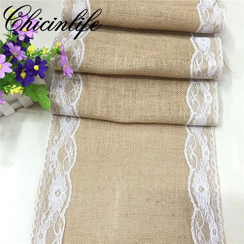 Chicinlife 1 шт. 180x30 см винтажный Натуральный Холщовый джутовый льняной Свадебная