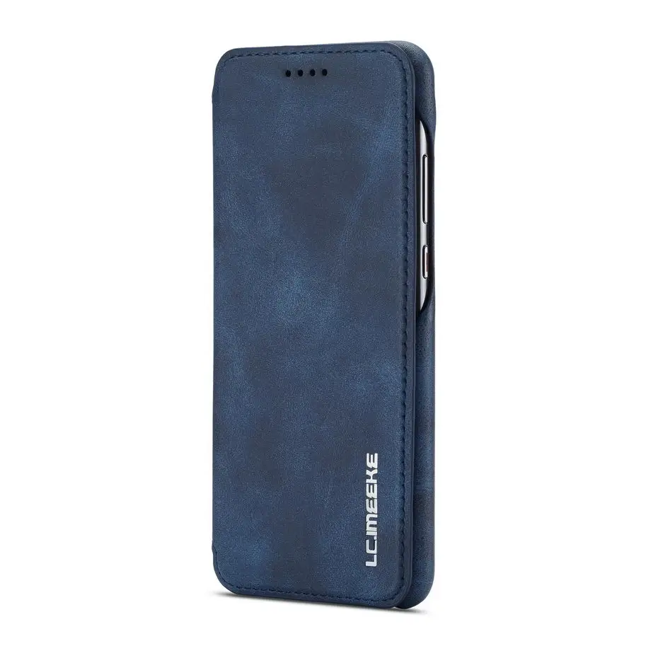 Флип-чехол для huawei P20 P20 Lite, чехол, кожаный Роскошный кошелек, деловой Винтажный чехол-книжка для huawei P20 Pro, чехол - Цвет: Blue
