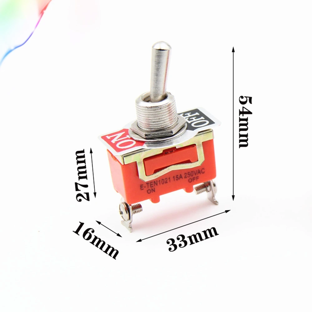 10pc 12mm 15A 250VAC micro switch 2PIN ON-OFF E-TEN1021 Toggle Rocker The power | Обустройство дома
