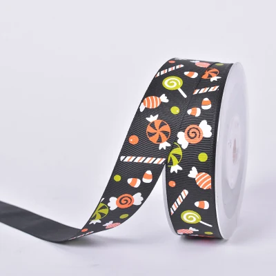 1 &quotдюймов 25 мм Бесплатная доставка Хэллоуин конфеты печатных grosgrain ленты для