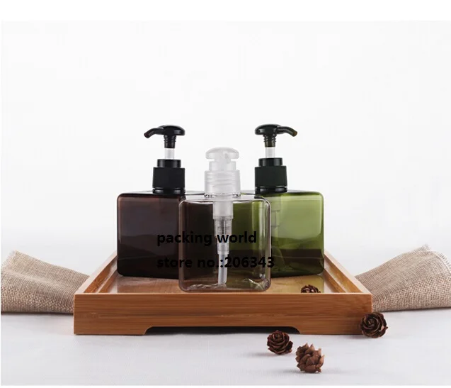 250 мл коричневый/зеленый/фотоцвет с насосом для отжима лосьона тела или геля душа