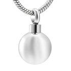 IJD10727 полированное круглое ожерелье для кремации из нержавеющей стали, ожерелья для пепла, урны для мужчинженщин, мемориальные ювелирные изделия