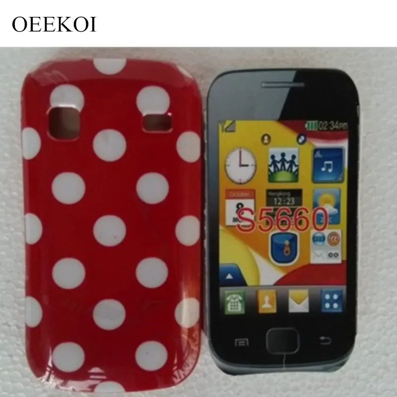 OEEKOI мягкий гелевый Чехол в горошек из ТПУ чехол для телефона Samsung Galaxy Gio S5660 Прямая
