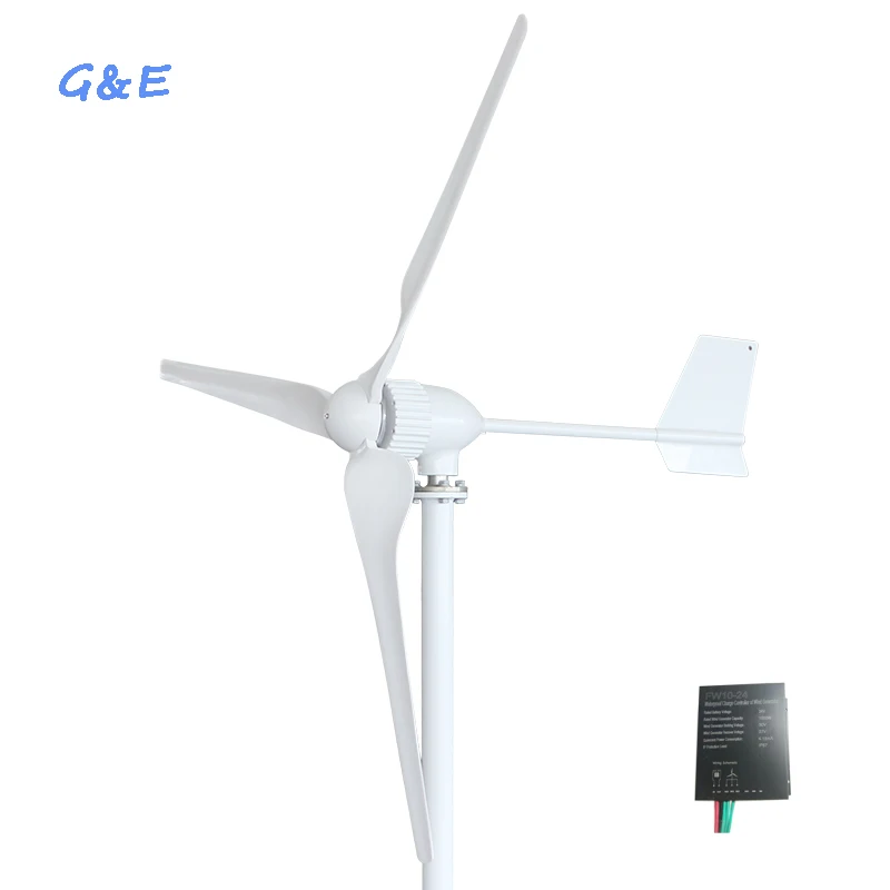 1000w HAWT horizontal axis wind turbine 1kw wind generator with dc wind charge controller