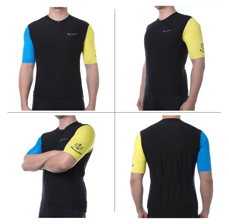 Racmmer Мужская велосипедная майка PRO AERO с коротким рукавом, Майо Ciclismo Hombre, Mtb, велосипедная майка, Черная майка