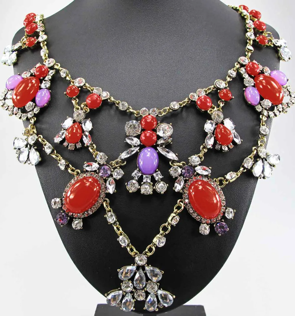 Newest Gorgeous Fashion Necklace Jewelry crystal ra Department Statement Women Choker Necklaces Pendants Q383 | Украшения и