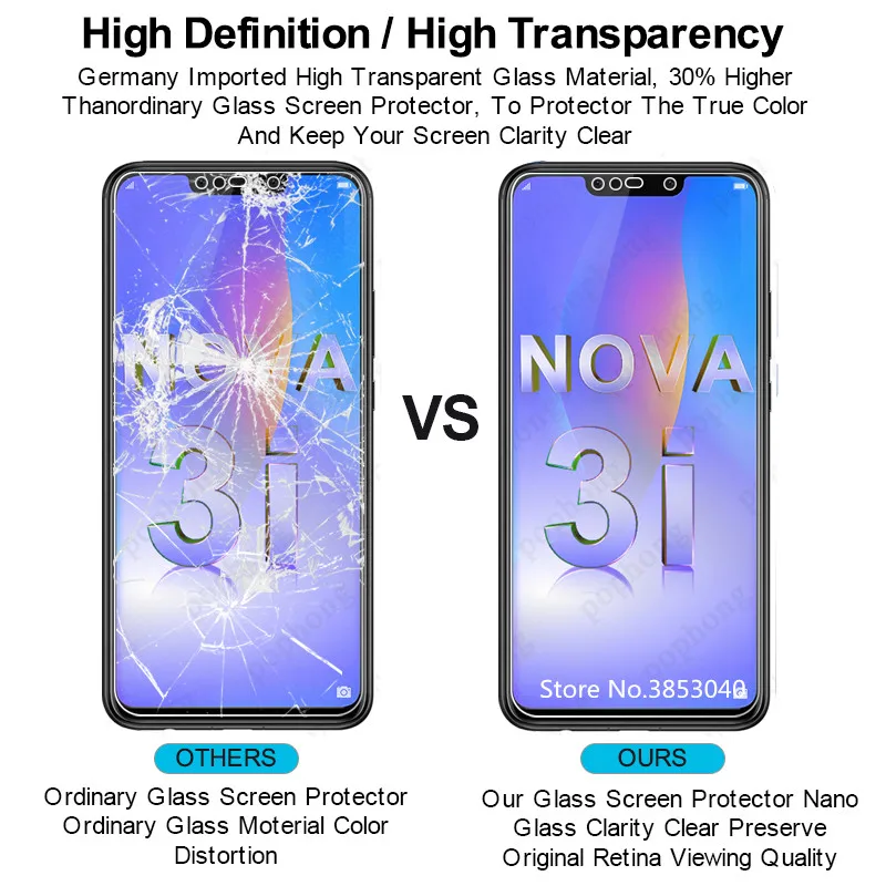 Закаленное стекло для huawei Nova 3i Защитное экрана против царапин P Smart Plus пленка