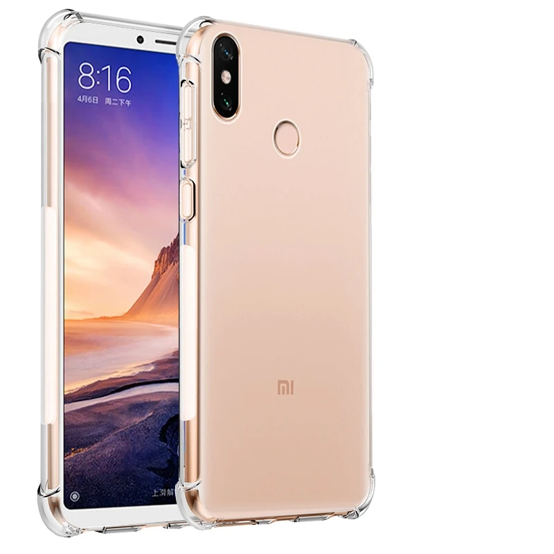 Противоударный чехол для телефона Xiaomi Mi Max 3 Max3 прозрачный 4 Гб 64 6 ГБ 128 ГБ|Бамперы| |