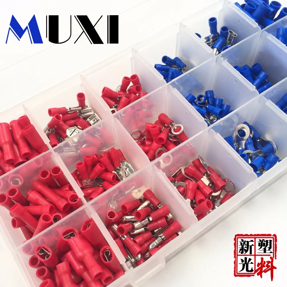 360Pcs Assorted Insulated Spade Crimp Terminal Electrical Wire Connector Set Red Blue Yellow | Обустройство дома