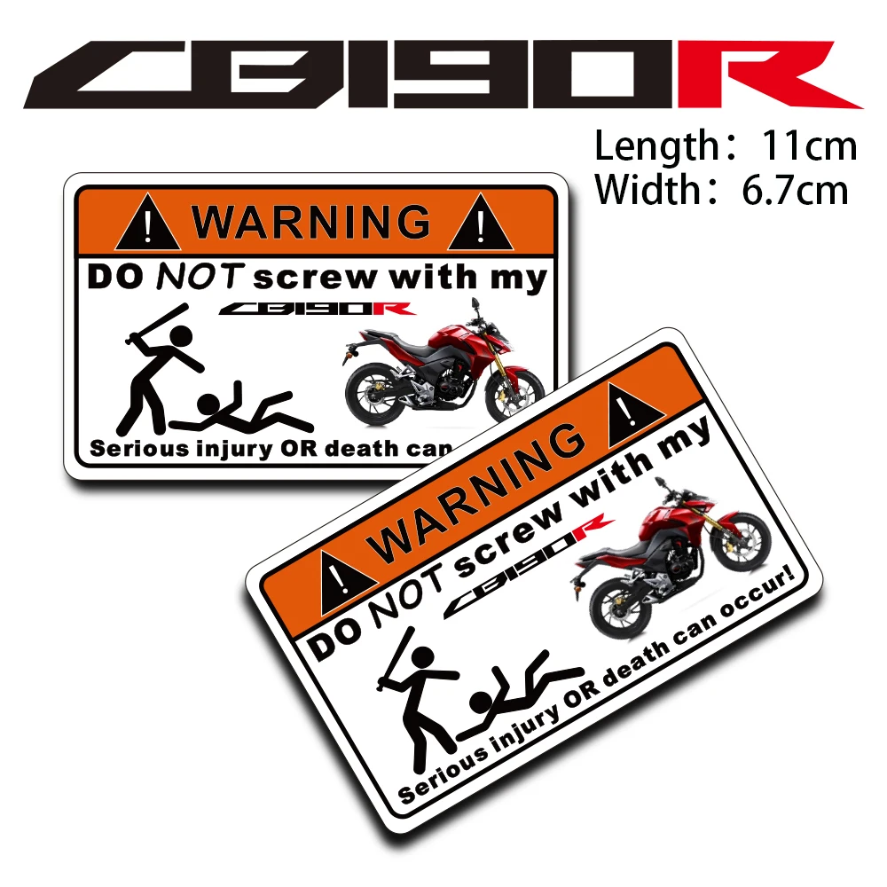 

KODASKIN Motorcycle Cheap 2D Creative Warning Sticker Decal for HONDA CB190R