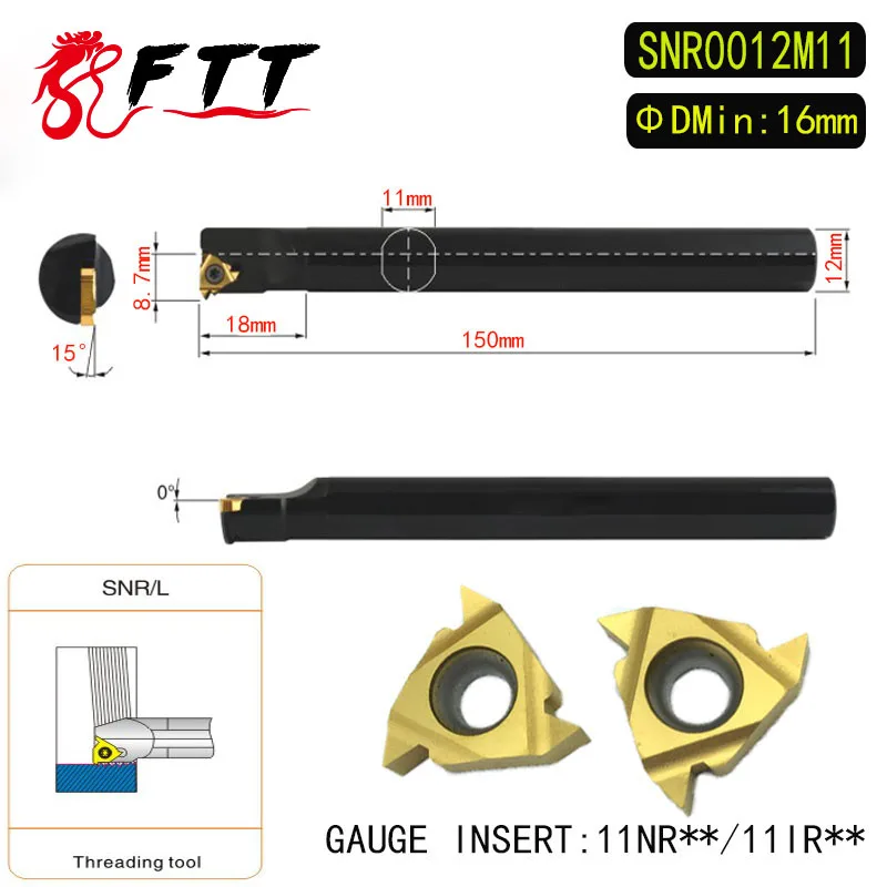 SNR0012M11 Internal Threading Tools Lathe Index Turning Tool Holder For 11IR AG60 11NR AG55 Insert Right Hand | Инструменты