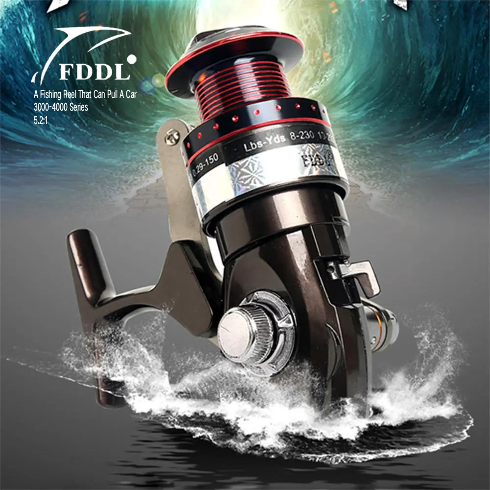 Исключительное качество давильные Рыбалка катушка 5 + 2 Подшипники Dyn 3000 4000 линия