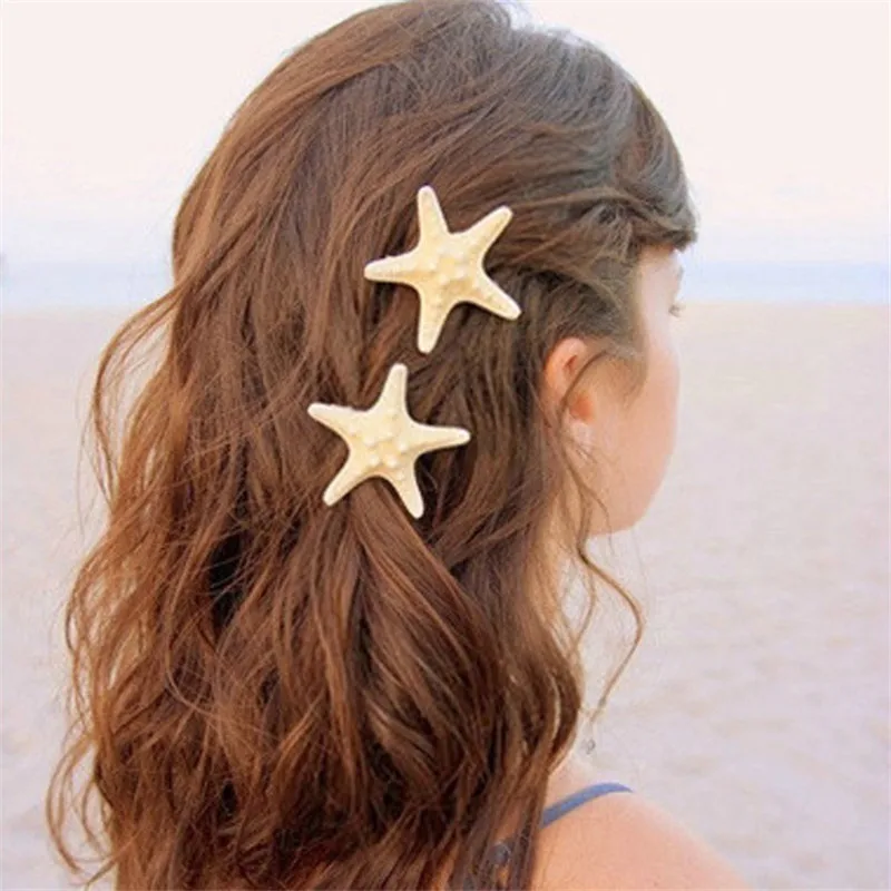 

1 Pcs High Quality Trendy Women Girls Sweet Nice Starfish Beach Sea star Hair Pins Hair Clip Hardware