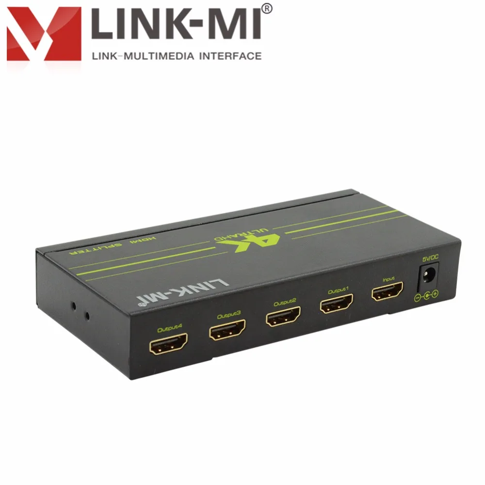 LINK MI H104G 4K2K HDMI сплиттер 1x4 3D 1.4a видео аудио формат разрешения 4k2k проектор HDCP 1 4 surpport