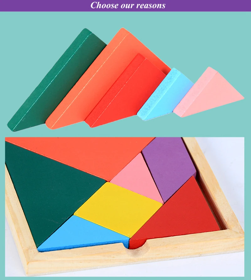 DDWE Tangram деревянные головоломки Детские Пазлы деревянные головоломки головоломка Танграм Развивающие игрушки для детей