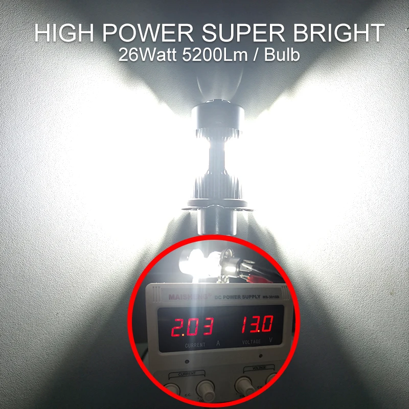 Автомобильные светодиодные фары ближнего и дальнего света CNSUNNYLIGHT H4 HB2 9003 5200 лм 6000K