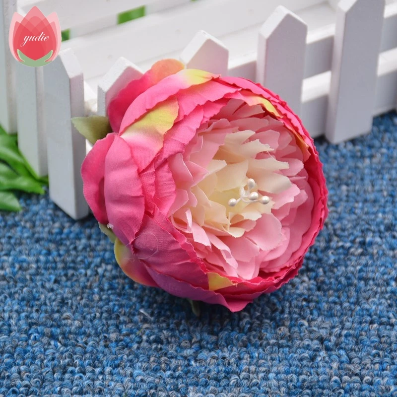 Искусственные пионы ручной работы 2 шт. 17 цветов 9 см украшение для свадьбы