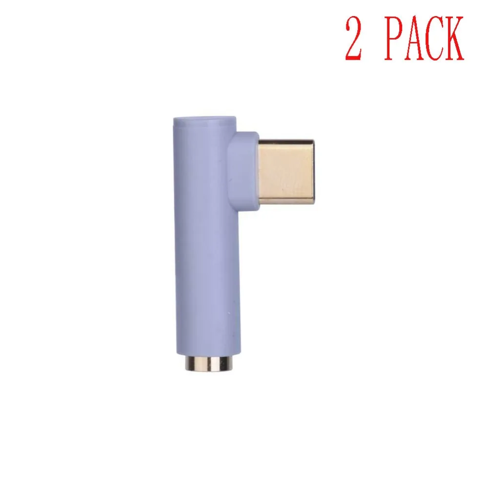 2pcs/set 3.5mm Jack to Type-C Audio Adapter 90 Degrees Right Angled Headphone Splitter Converter Hot | Электроника