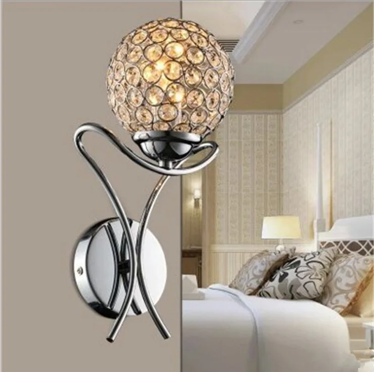 YOOK светодиодная настенная лампа Хрустальная для спальни гостиной настенный