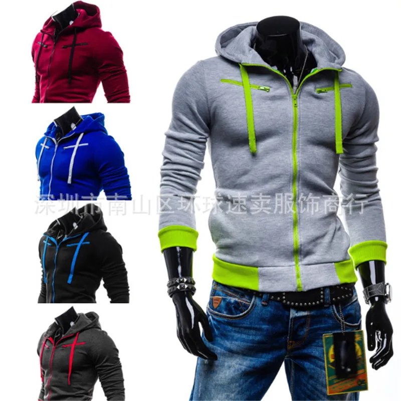 Мужская Флисовая Толстовка с капюшоном длинным рукавом | Спорт и развлечения