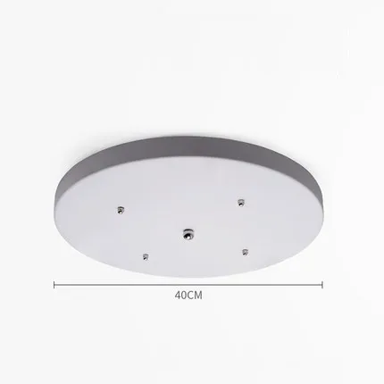 40cm round white Лампы DIY люстры Базовая пластина аксессуары для освещения черный или белый круглый Прямоугольный потолок основа Роза навес пластина - Цвет: 40cm round white