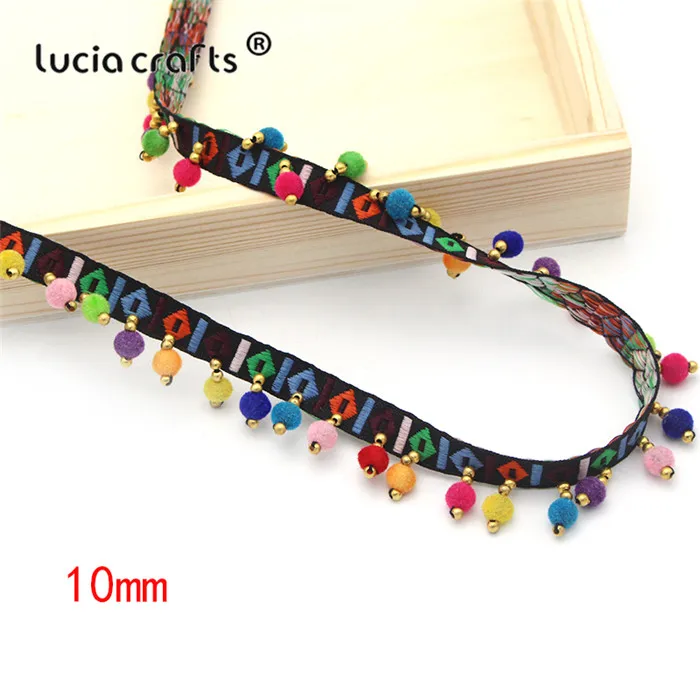 Style 5 10mm Lucia crafts 1 год/лот кисточка кружевная лента помпон Отделка Ткань для самостоятельного пошива одежды обувь мешок подарок ремесла материалы аксессуары N0302 - Цвет: Style 5 10mm